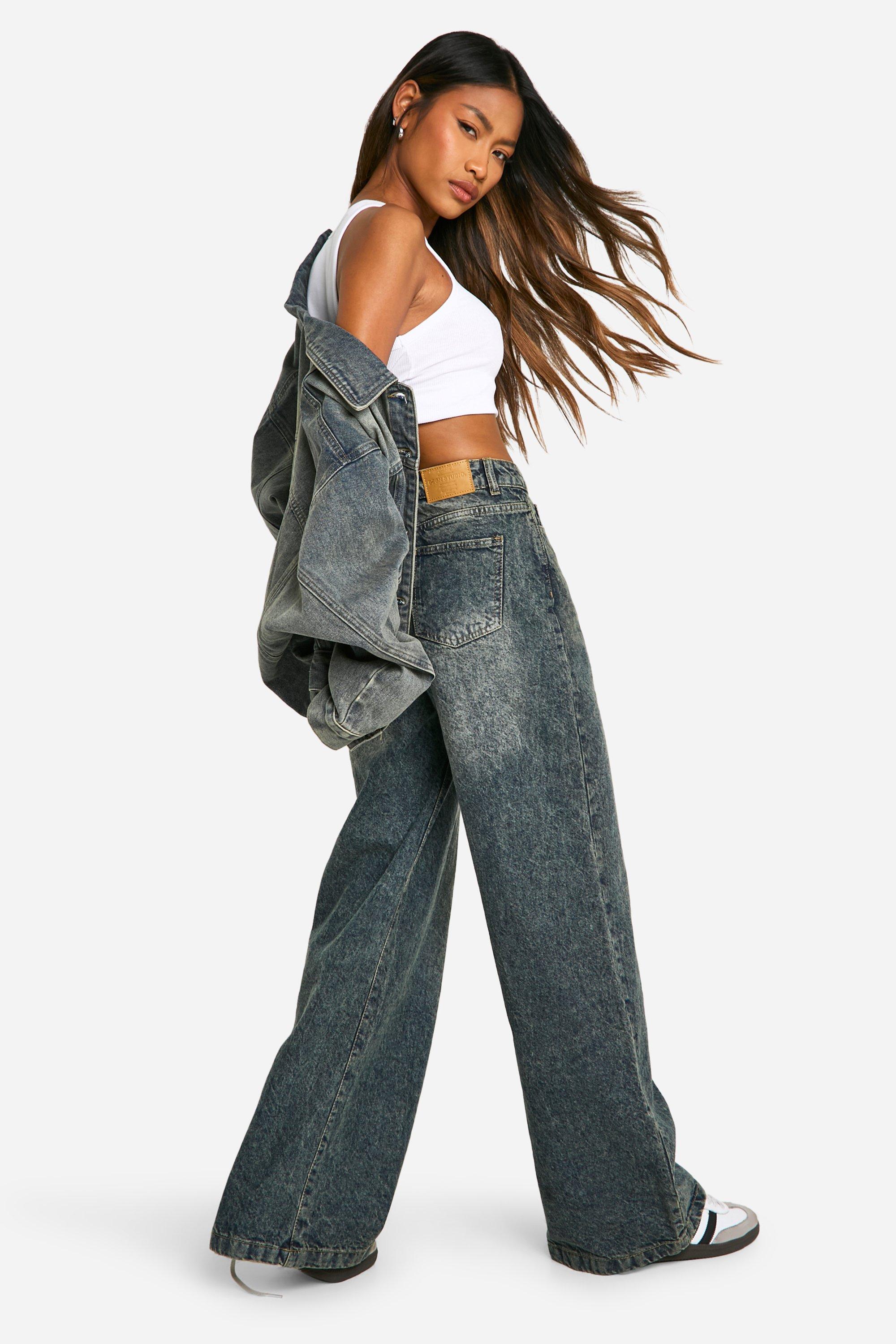 Jean large basique taille haute